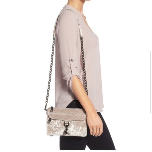 Rebecca Minkoff Mini Mac Velvet Convertible purse - Picture 10 of 10